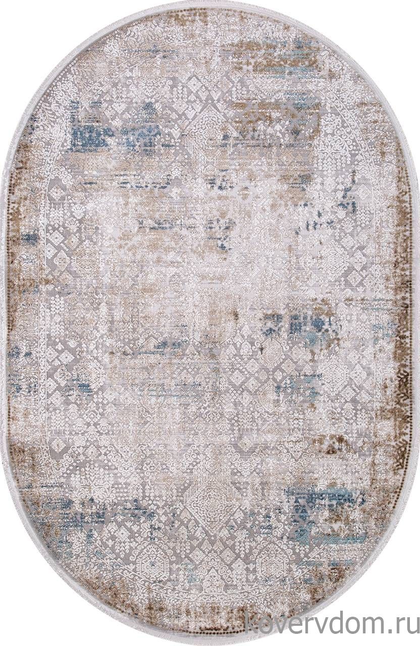 Ковер ALLURES 12025 CREAM / BLUE Овал