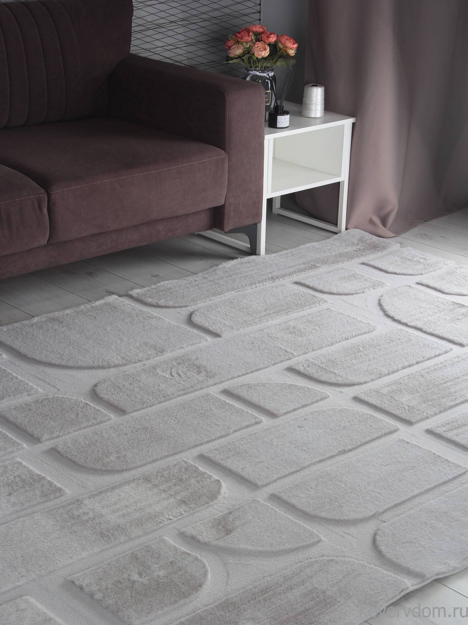 Ковер RABBIT CARVING PX4001 GREY / GREY