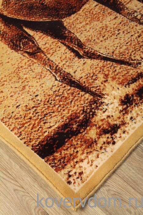 Шерстяной пейзажный ковер Hunnu 6S873 82 верблюды