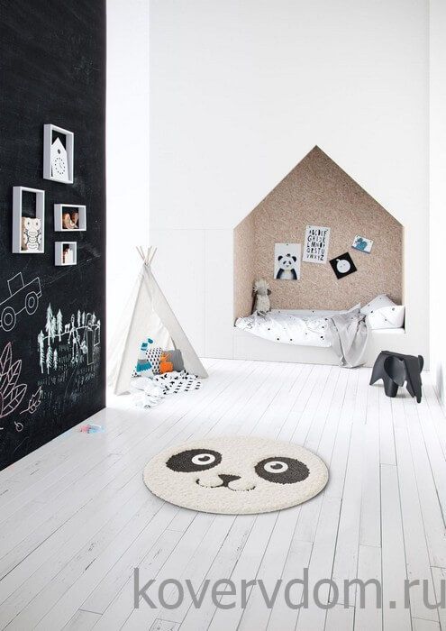 Ковер BALTA Richie Панда 15523 966 КРУГ