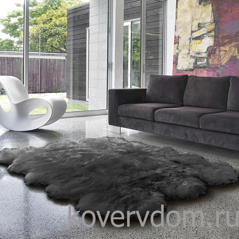 Овчина высокоплотная (накидка/ковер) ШЕСТЕРНАЯ сталь