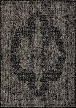 Ковер на кухню серый-циновка KAIR S129 BLACK-GRAY