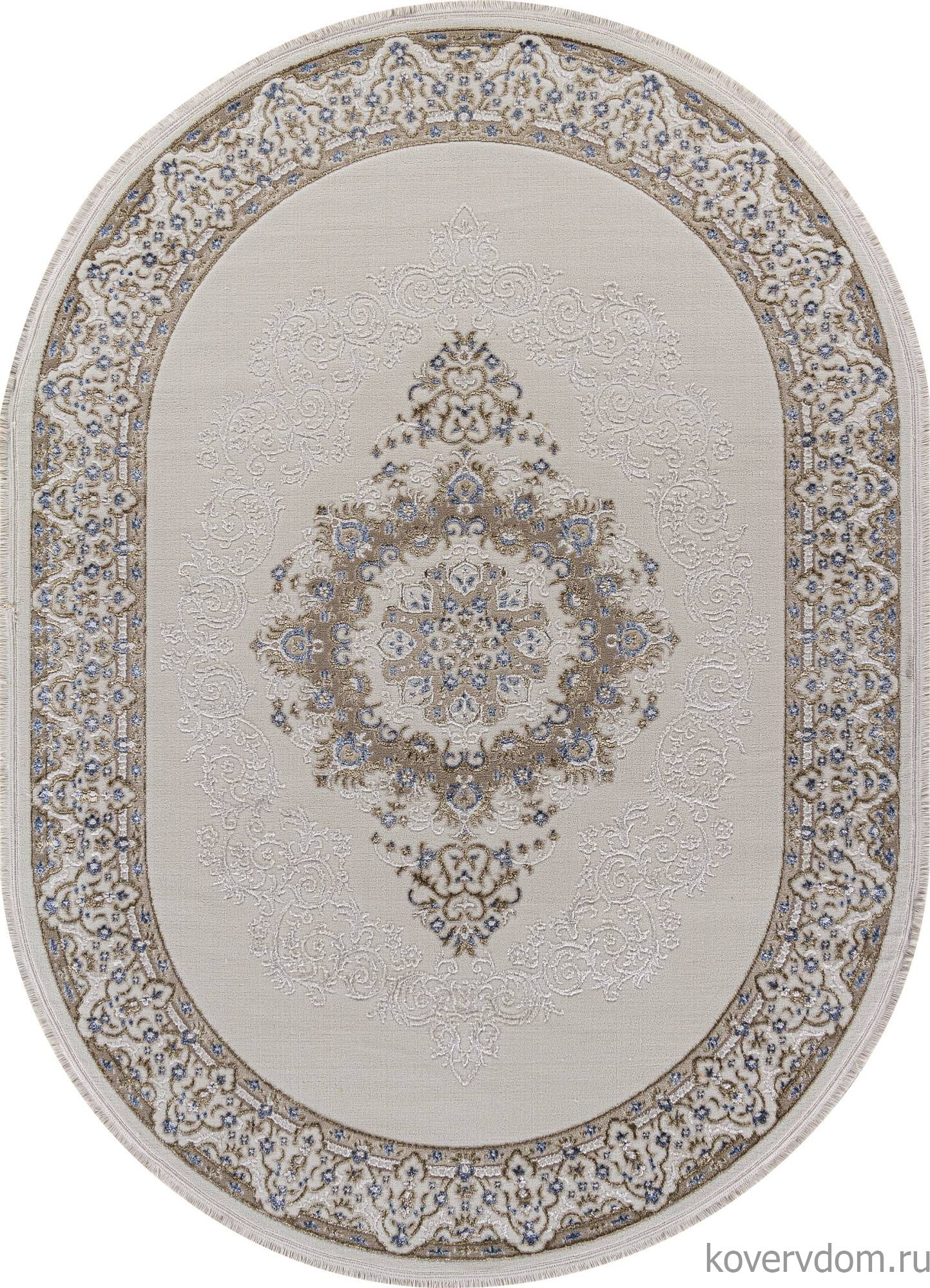 Ковер ESSA 27236A CREAM / BLUE Овал