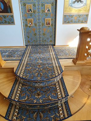Ковровая композиция в храм 39-38 сине-голубая