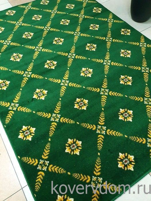 Полушерстяной ковер Edelweiss зеленый