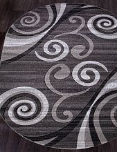 Ковер MEGA CARVING d263 GRAY Овал