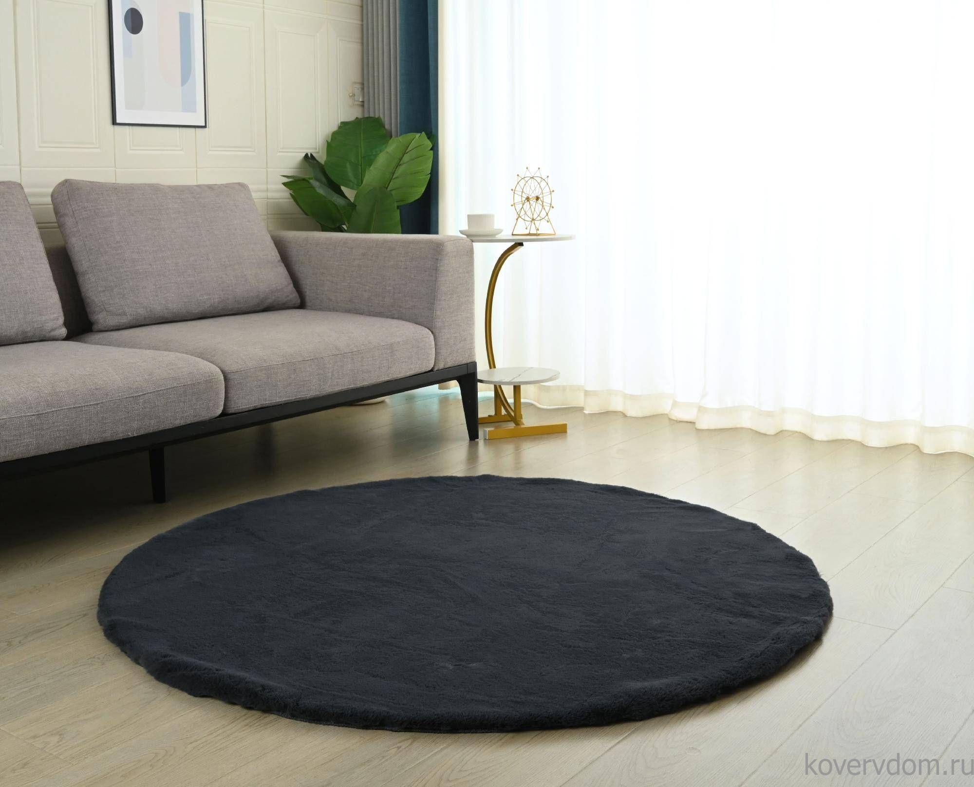 Ковер RABBIT PREMIUM MS1000 ANTRACITE Круг