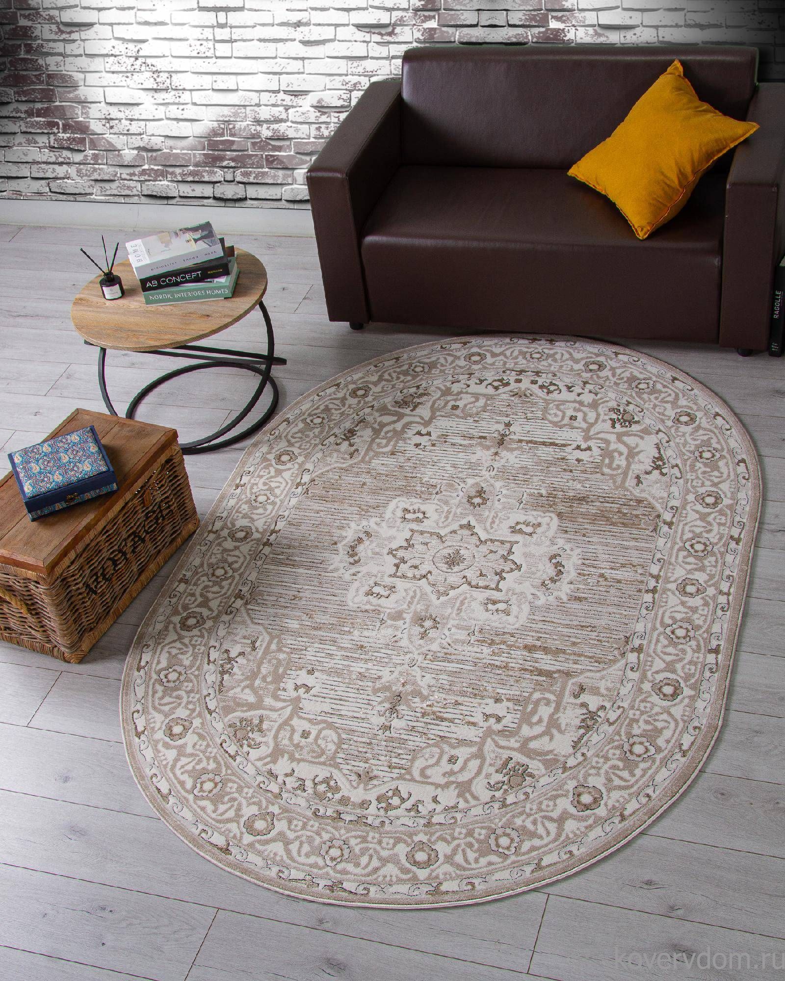 Ковер NOVA-A 04089A CREAM HB / LIGHT GRI HB Овал