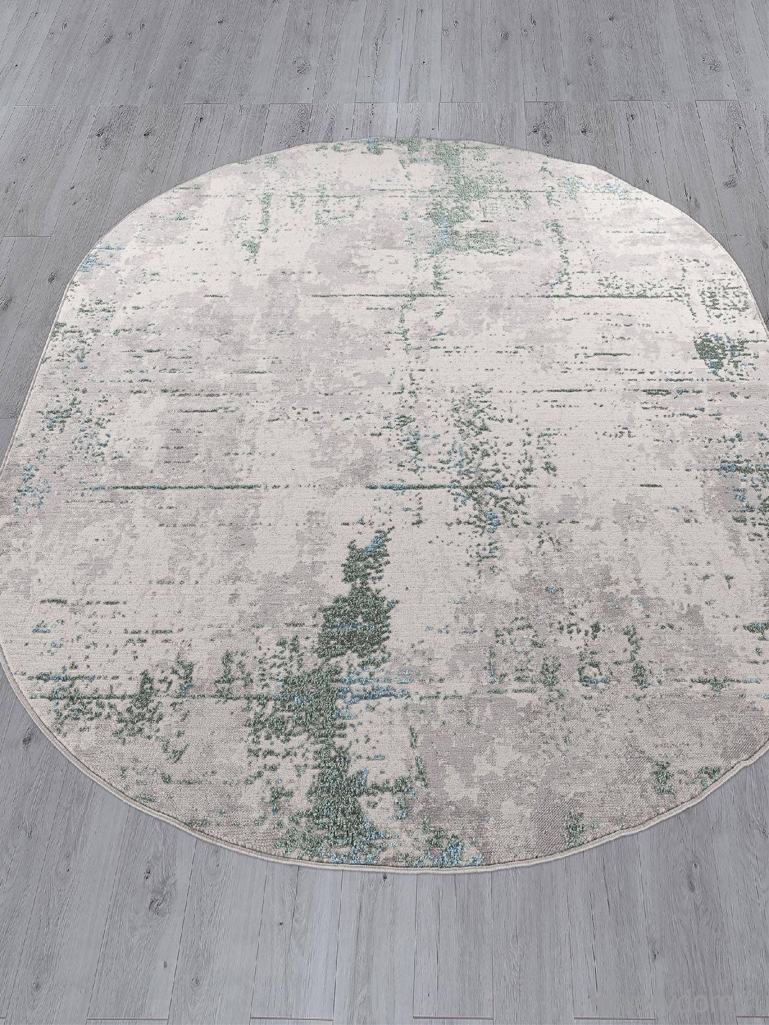 Ковер LIMAN-A F169 CREAM-D.GREEN Овал