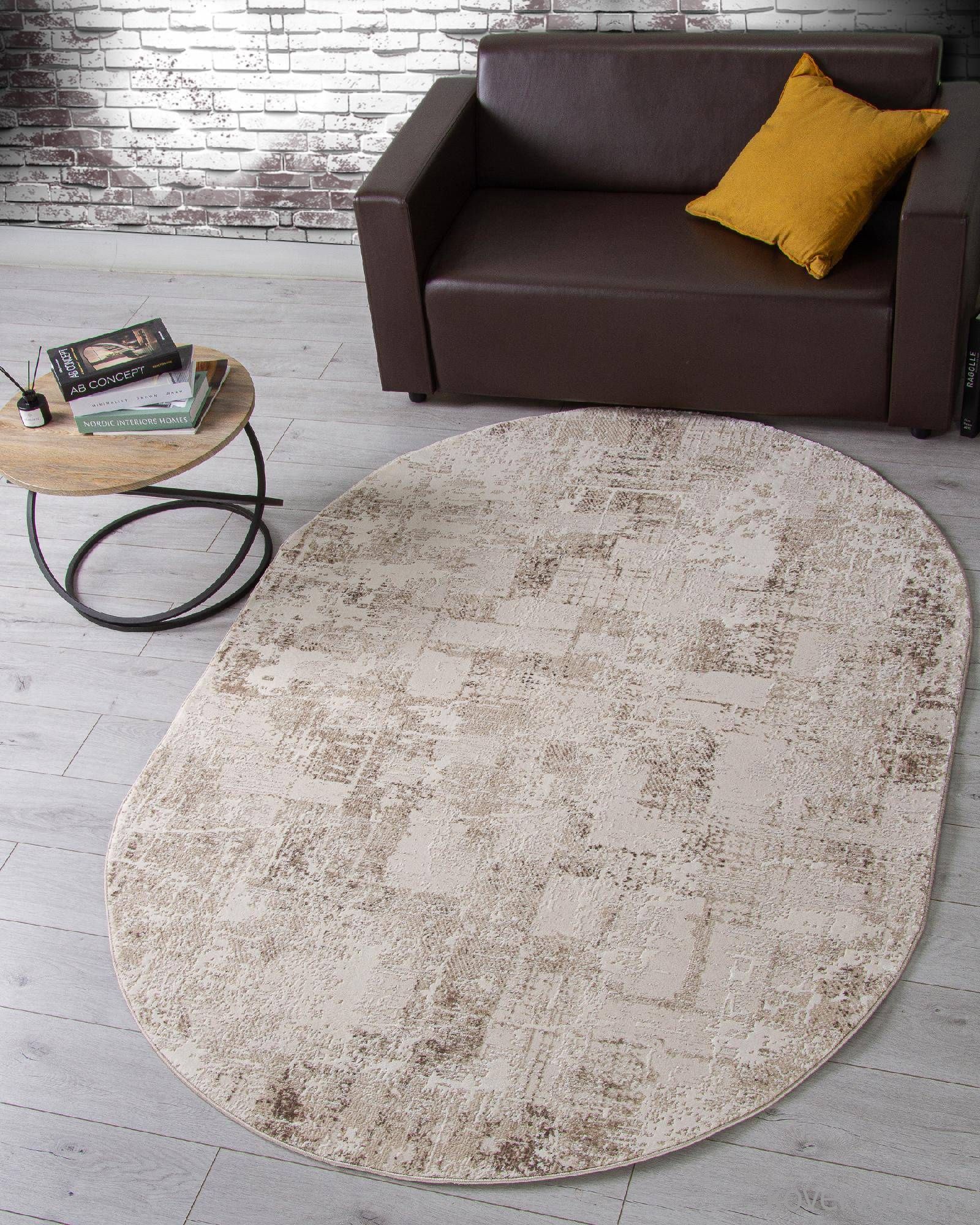 Ковер ARMINA 04091A BROWN / BROWN Овал